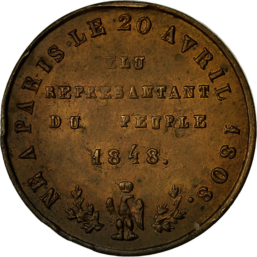 France, Medal, Napoléon Bonaparte, Elu Représentant du Peuple, 1848