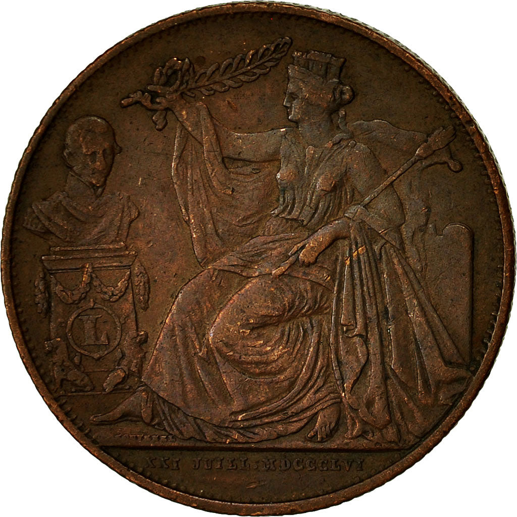 Belgium, Medal, 25 ème Anniversaire du roi Léopold Ier, 1856, EF(40-45)