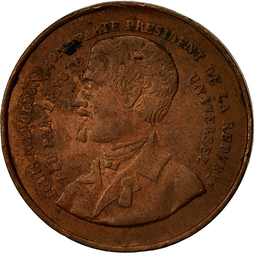 France, Medal, Louis Napoléon Bonaparte, Président de la République, 1848