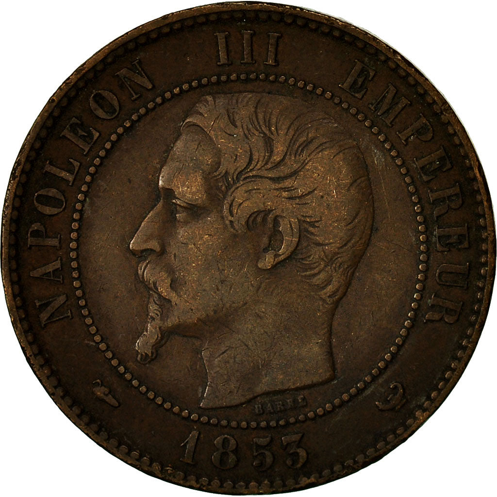 Francia, Token, Visite de Napoléon III à Lille, 1853, Barre, MBC, Bronce