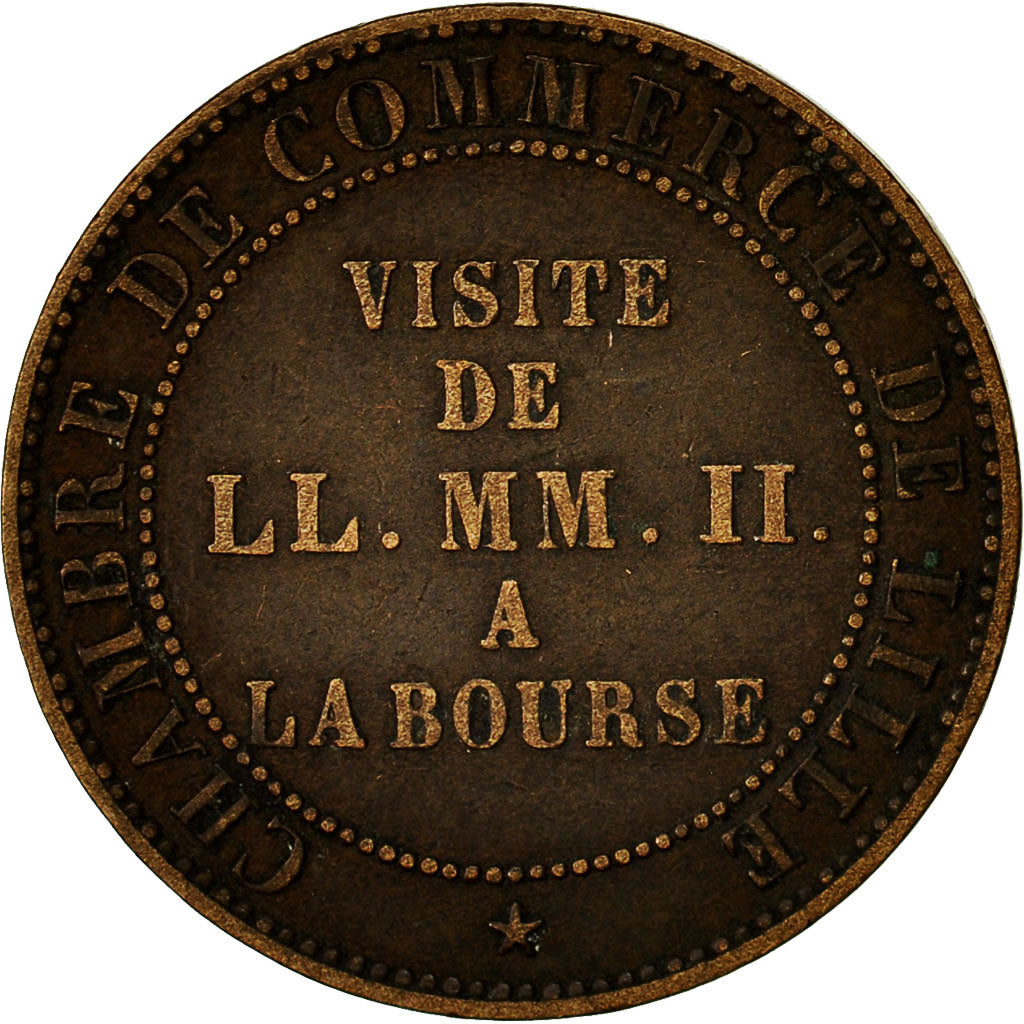 Francia, Token, Visite de Napoleon III à la Chambre de Commerce de Lille, 1853