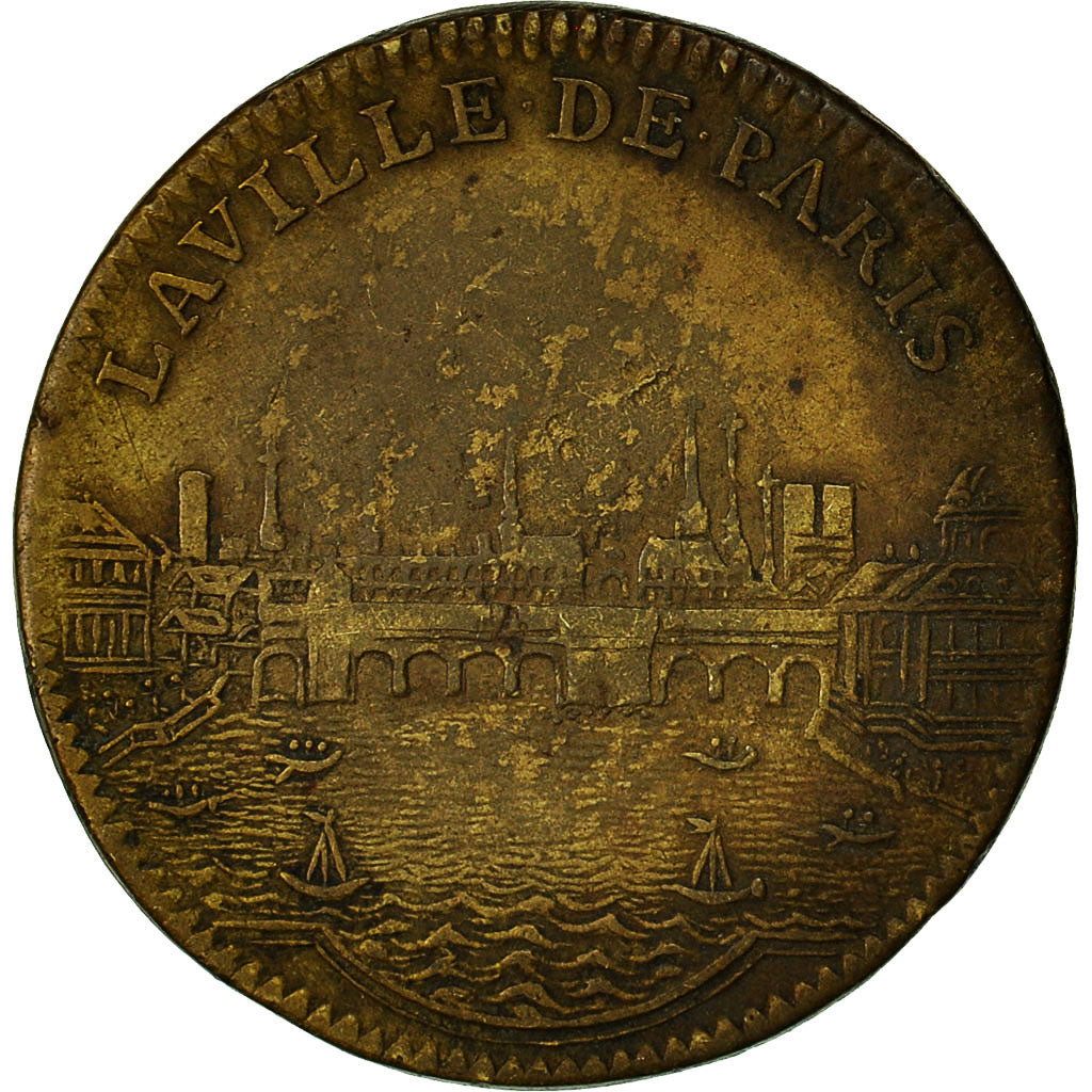 France, Jeton, Louis XIV, La Ville de Paris, TTB, Laiton