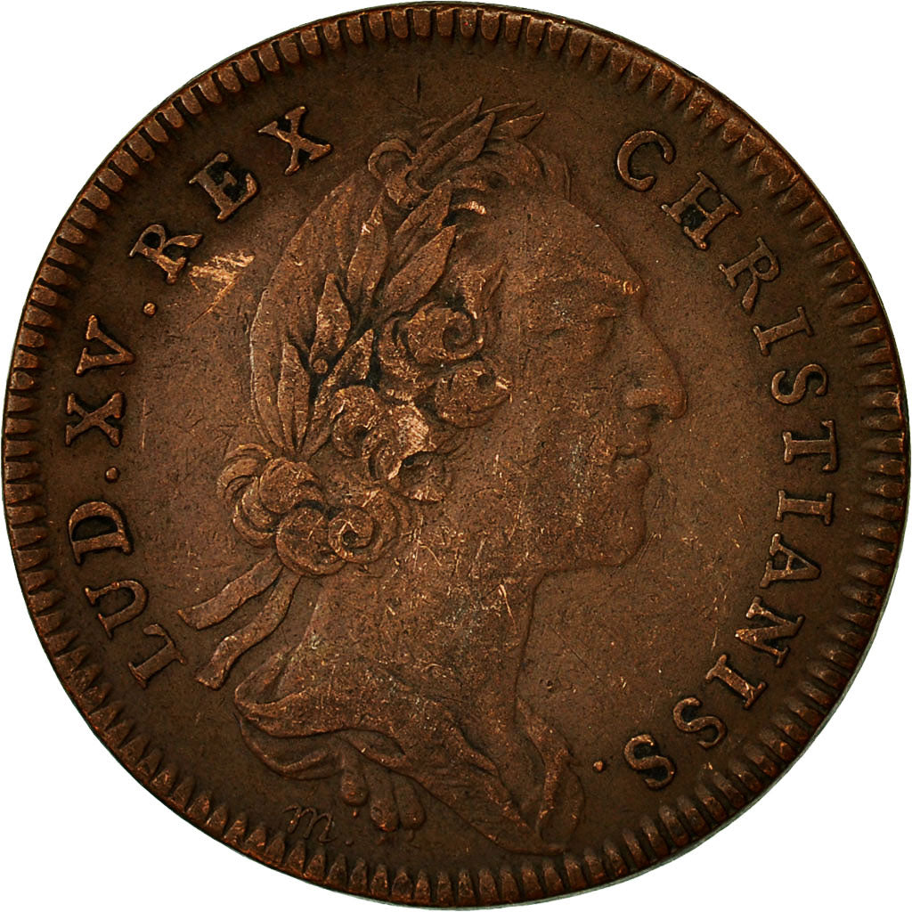 Francja, Token, Louis XV, Etats de Bourgogne, 1752, EF(40-45), Miedź