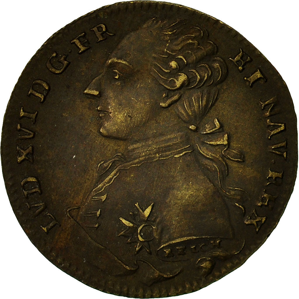 France, Token, Louis XVI, Felicitas publicas, EF(40-45), Brass, Feuardent:13408