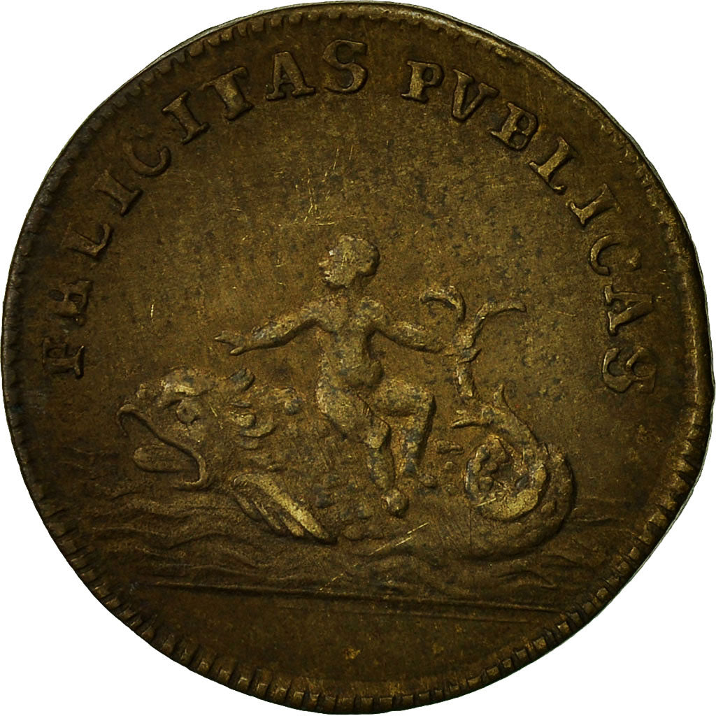 France, Token, Louis XVI, Felicitas publicas, EF(40-45), Brass, Feuardent:13408