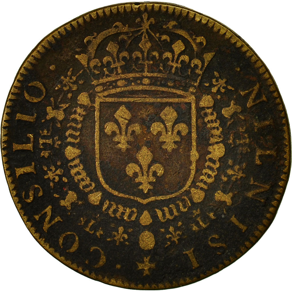 Frankrijk, Token, Louis XIV, Conseil du Roi, FR, Tin, Feuardent:235