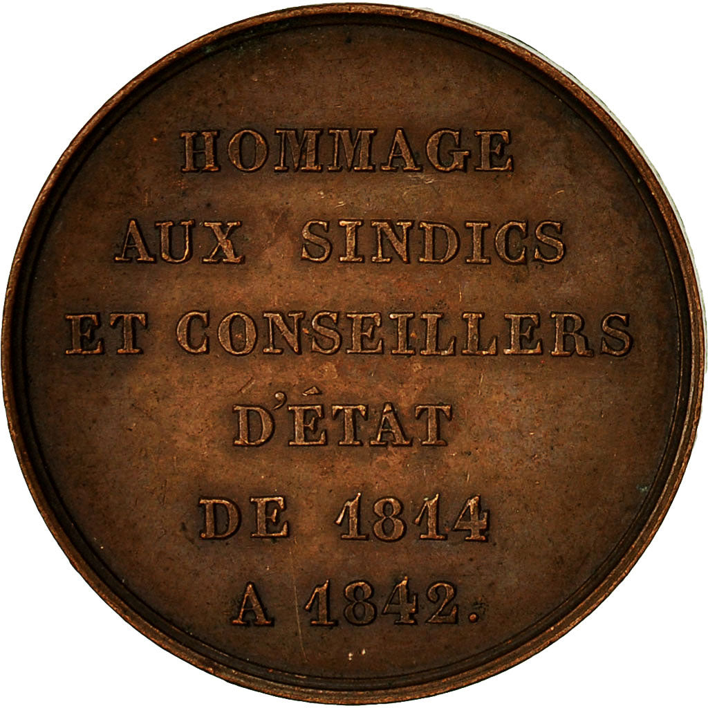 Switzerland, Medal, Hommage aux Sindics et Conseillers d'Etat, 1842, Bovy