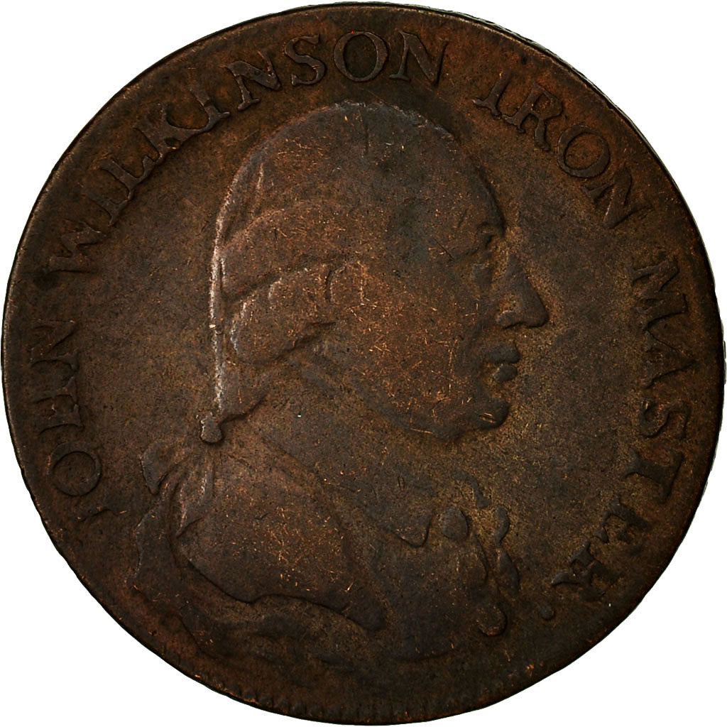 United Kingdom , Token, John Wilkinson Iron Master, 1792, VF(30-35), Copper