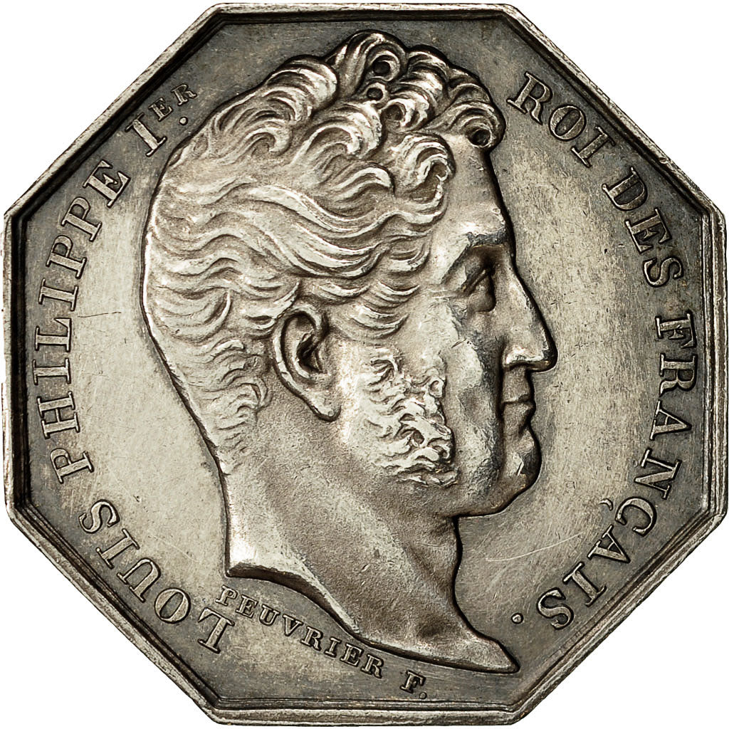 Francia, Token, Louis XVIII, Compagnie des Notaires de Corbeil, Peuvrier, SPL-