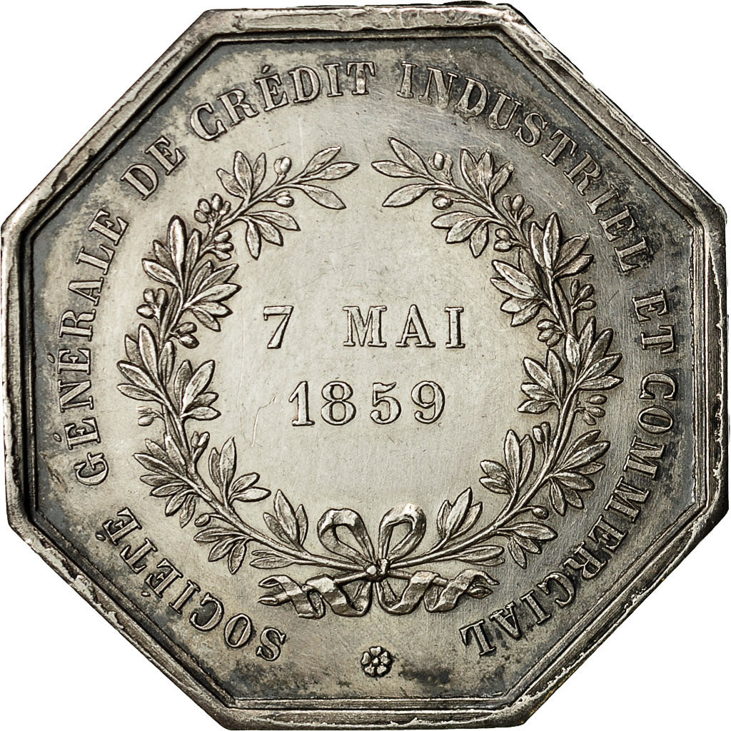 France, Token, Banques, Société de Crédit Industriel et Commercial, 1859, De