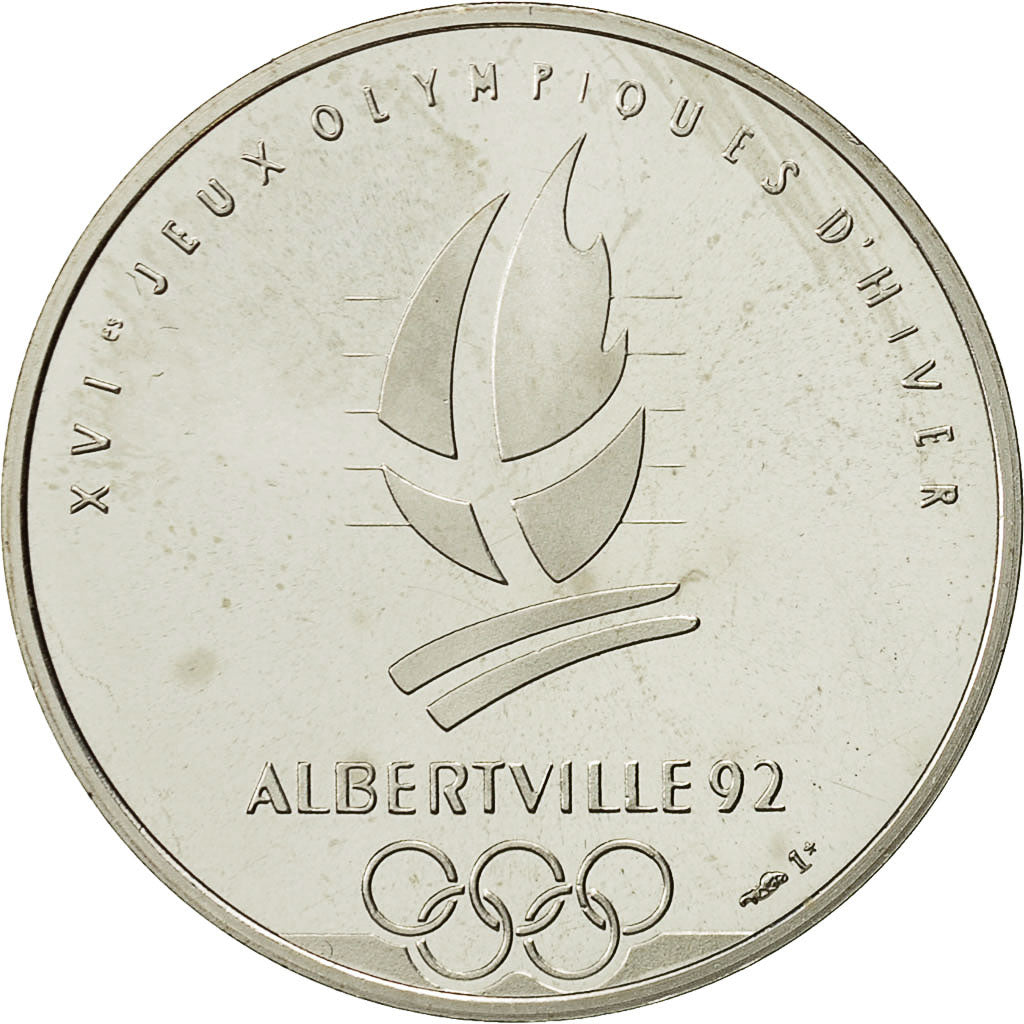 Frankrijk, Medaille, Jeux Olympiques d'Albertville, Sapporo, 1992, UNC, Zilver