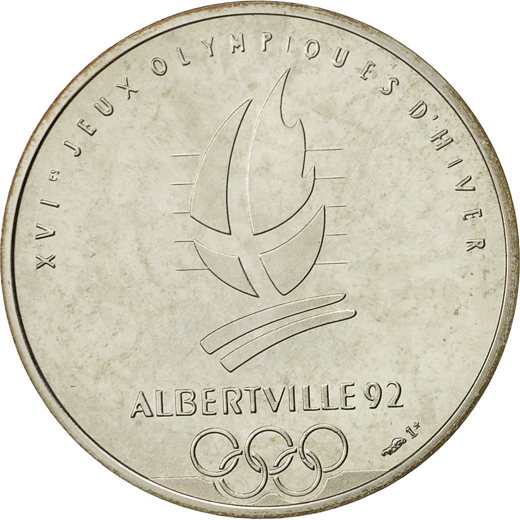 France, Medal, Jeux Olympiques d'Albertville, Innsbrück, 1992, MS(64), Silver