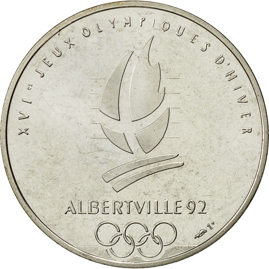 France, Medal, Jeux Olympiques d'Albertville, Sarajevo, 1992, MS(64), Silver