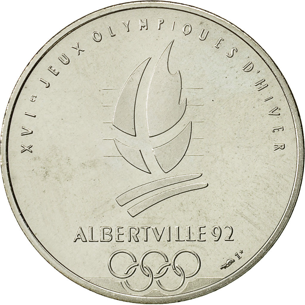 France, Medal, Jeux Olympiques d'Albertville, Lake Placid, 1992, MS(64), Silver