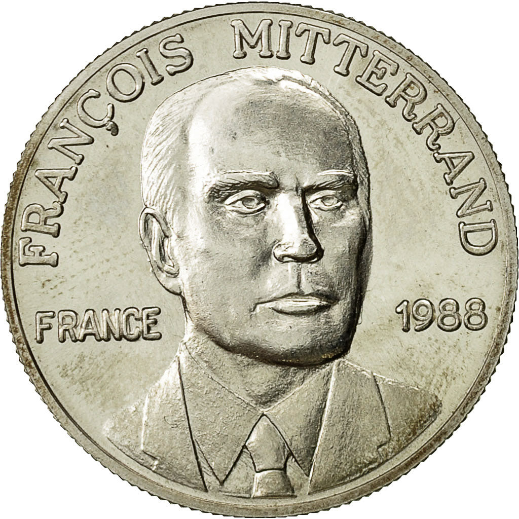 Francia, medaglia, François Mitterrand, 1988, SPL+, Argento