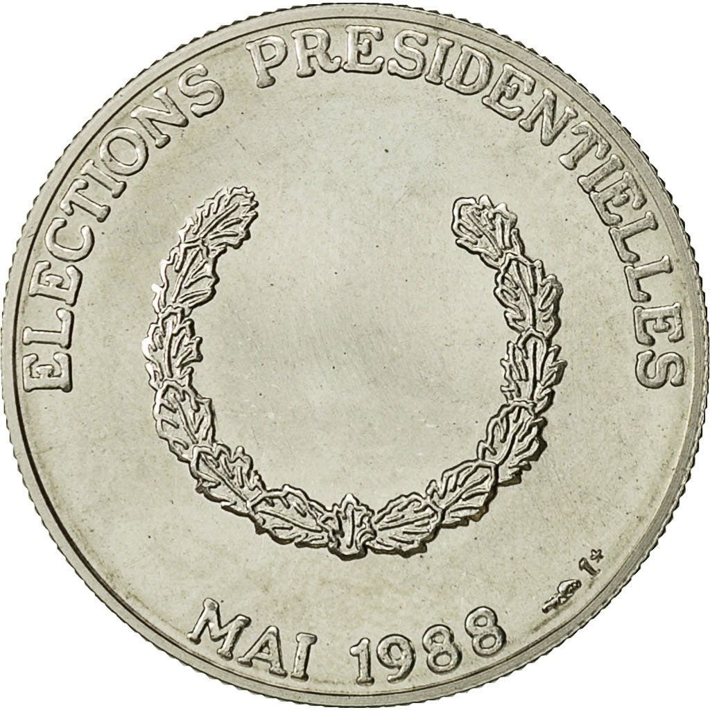 Francia, medaglia, François Mitterrand, 1988, SPL+, Argento