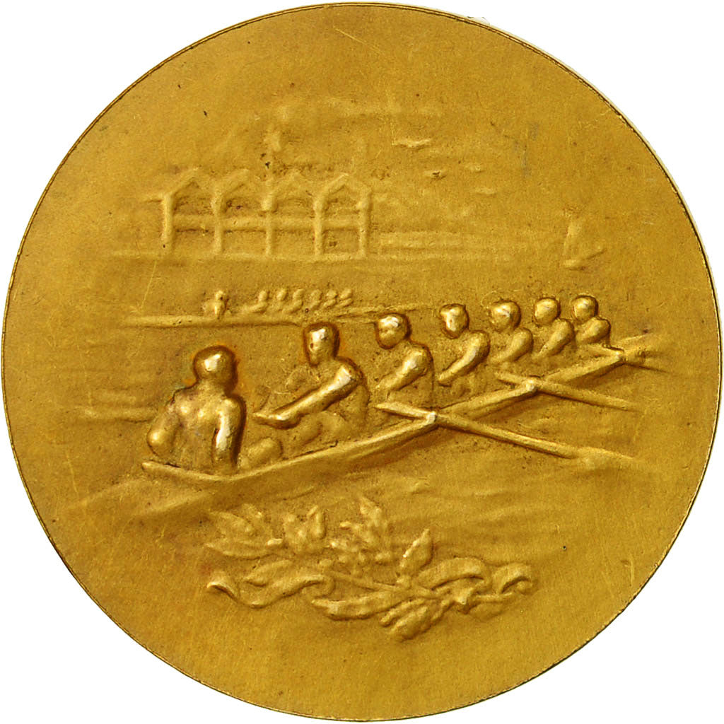 Algeria, Medal, Yole à 2, Championnat d'Alger, 1929, MS(63), Gilt Bronze