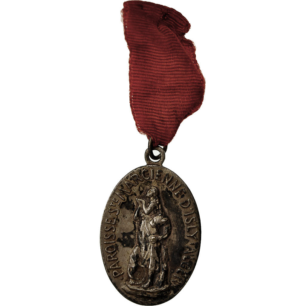 Algeria, Médaille, Paroisse Sainte Marcienne d'Isly (Alger), TTB+, Silvered