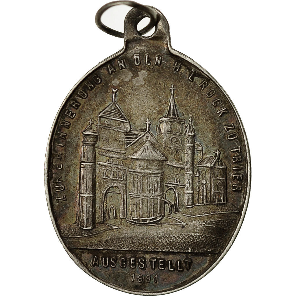 Germania, medaglia, Religion, Pèlerinage à Trêves, 1891, BB+, Argento