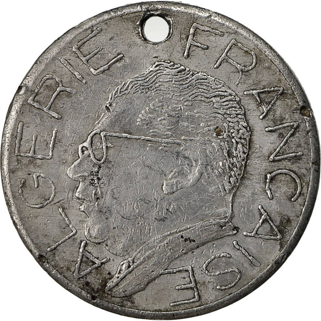 Algeria, medalla, Général Massu, Algérie Française, 1958, BC+, Aluminio