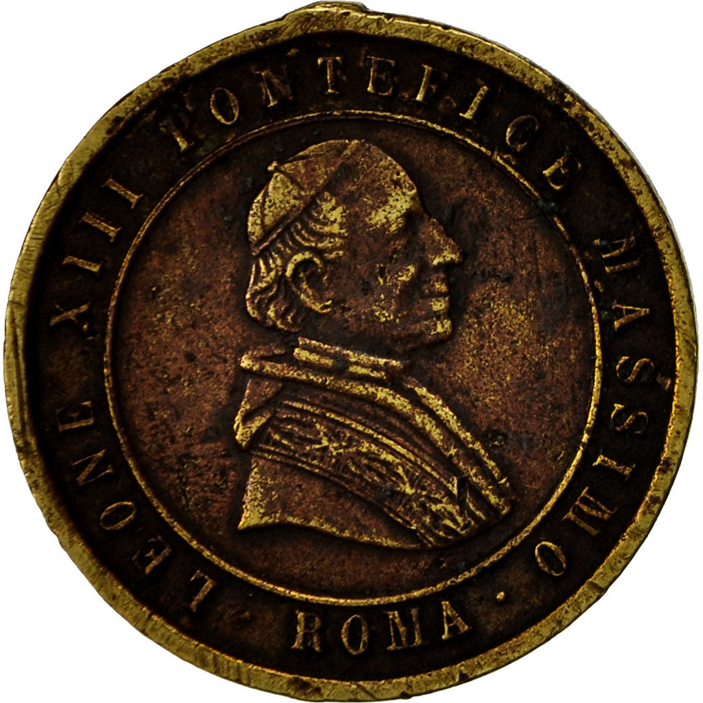 Vatican, Medal, Le Pape Léon XIII, 1887, VF(30-35), Bronze