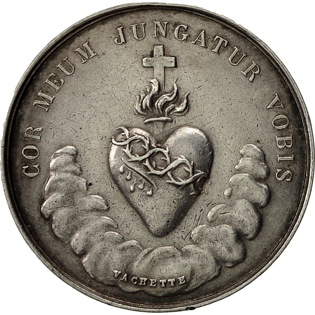 France, Medal, Religion, Marie Conçue sans Péché, Vachette, AU(55-58), Silver