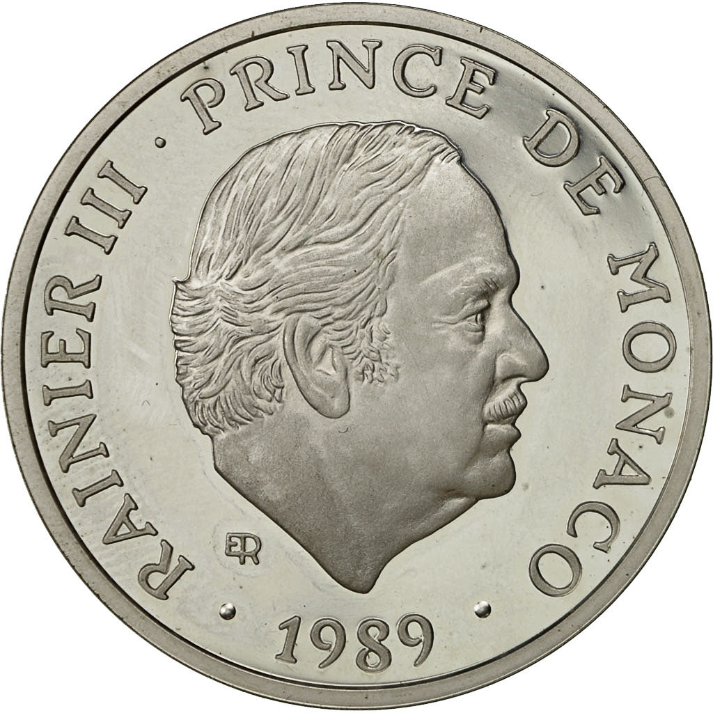 Monaco, Médaille, 40 ème Anniversaire de Rainier III, 1989, SPL, Argent