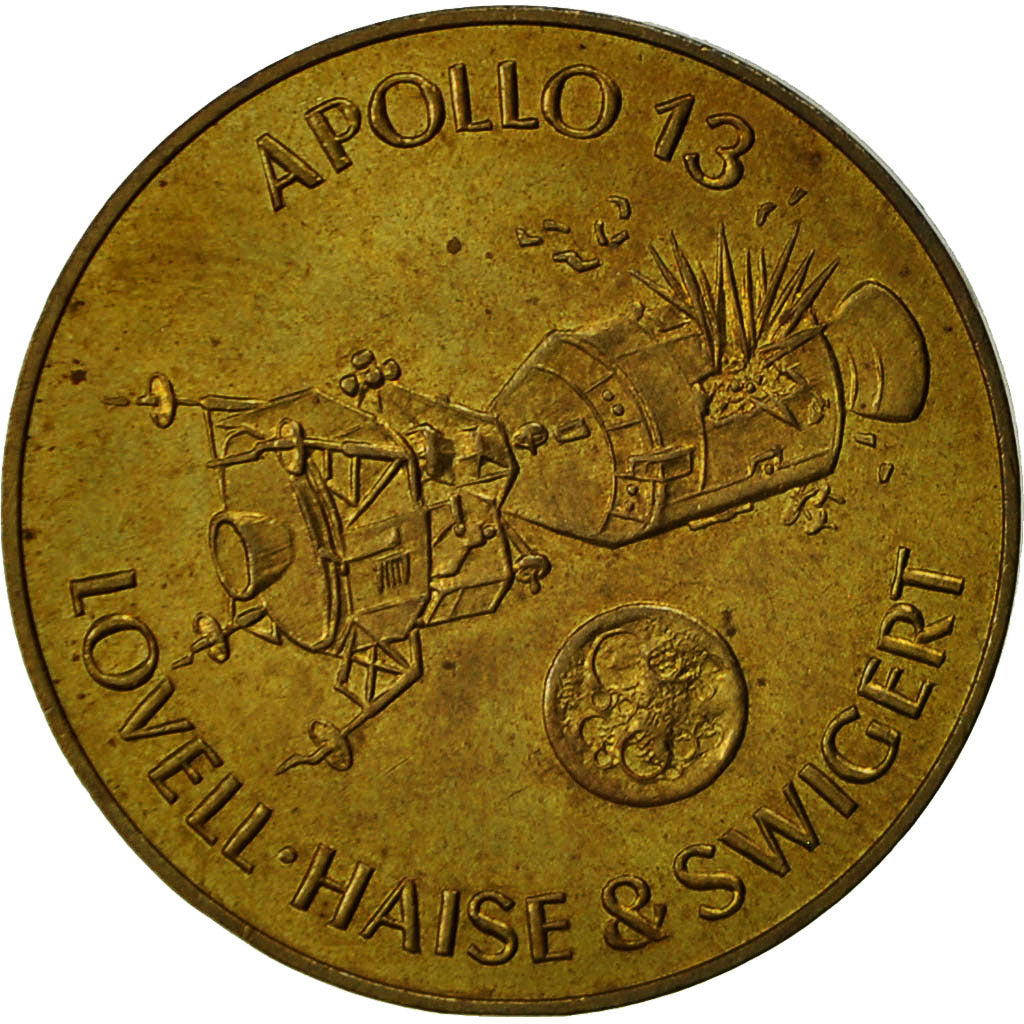 France, Medal, Espace, Apollo 13, MS(60-62), Copper