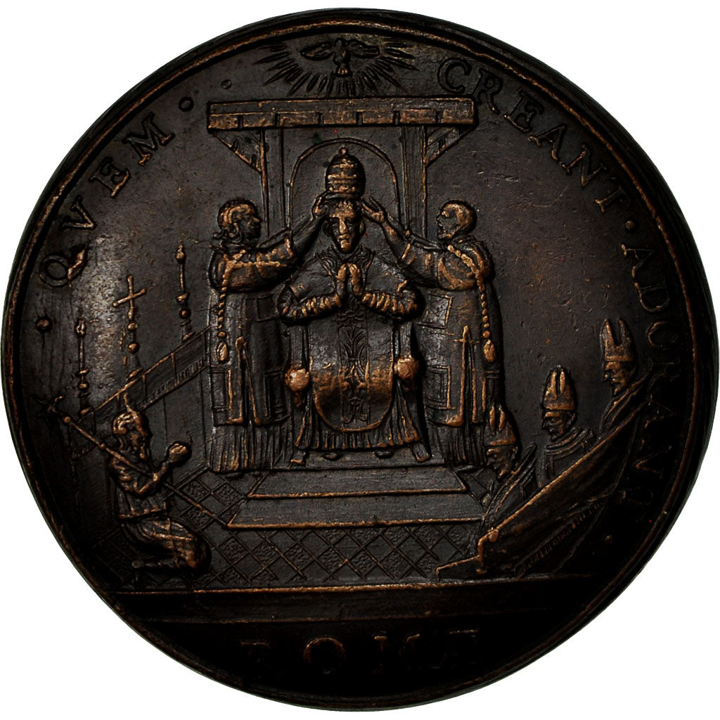 Italy, Medal, Etats Pontificaux, Eugène IV, AU(55-58), Bronze