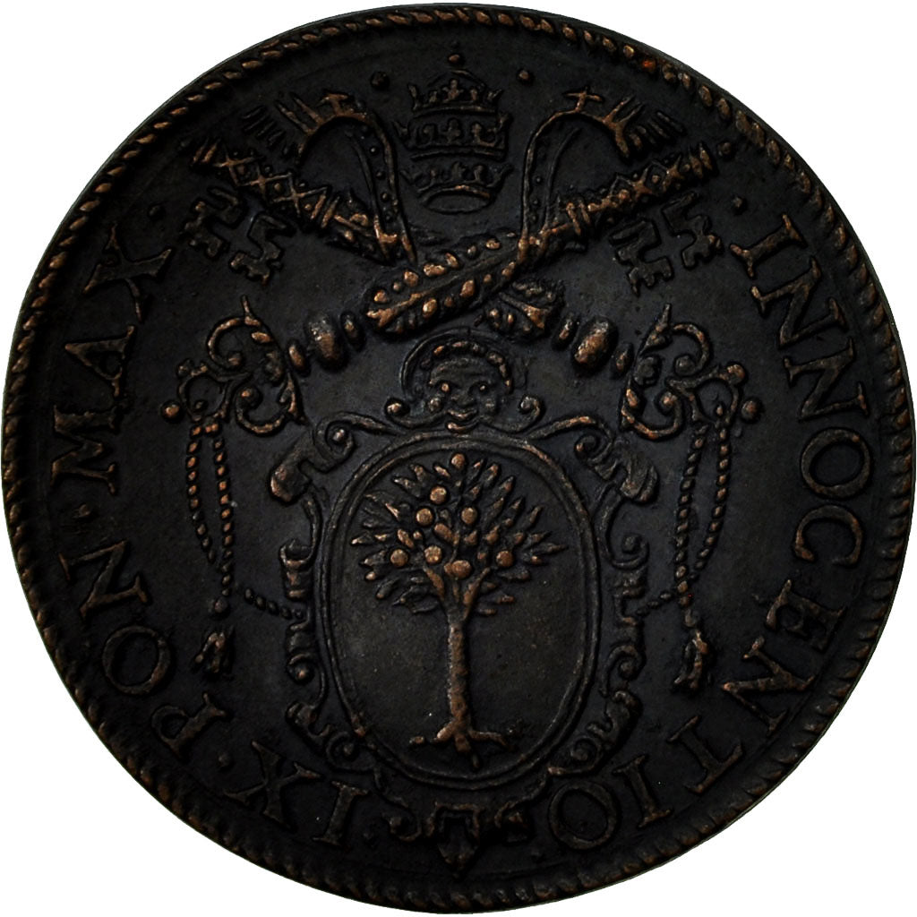 Italie, Médaille, Etats Pontificaux, Innocent IX, 1590, SPL, Bronze