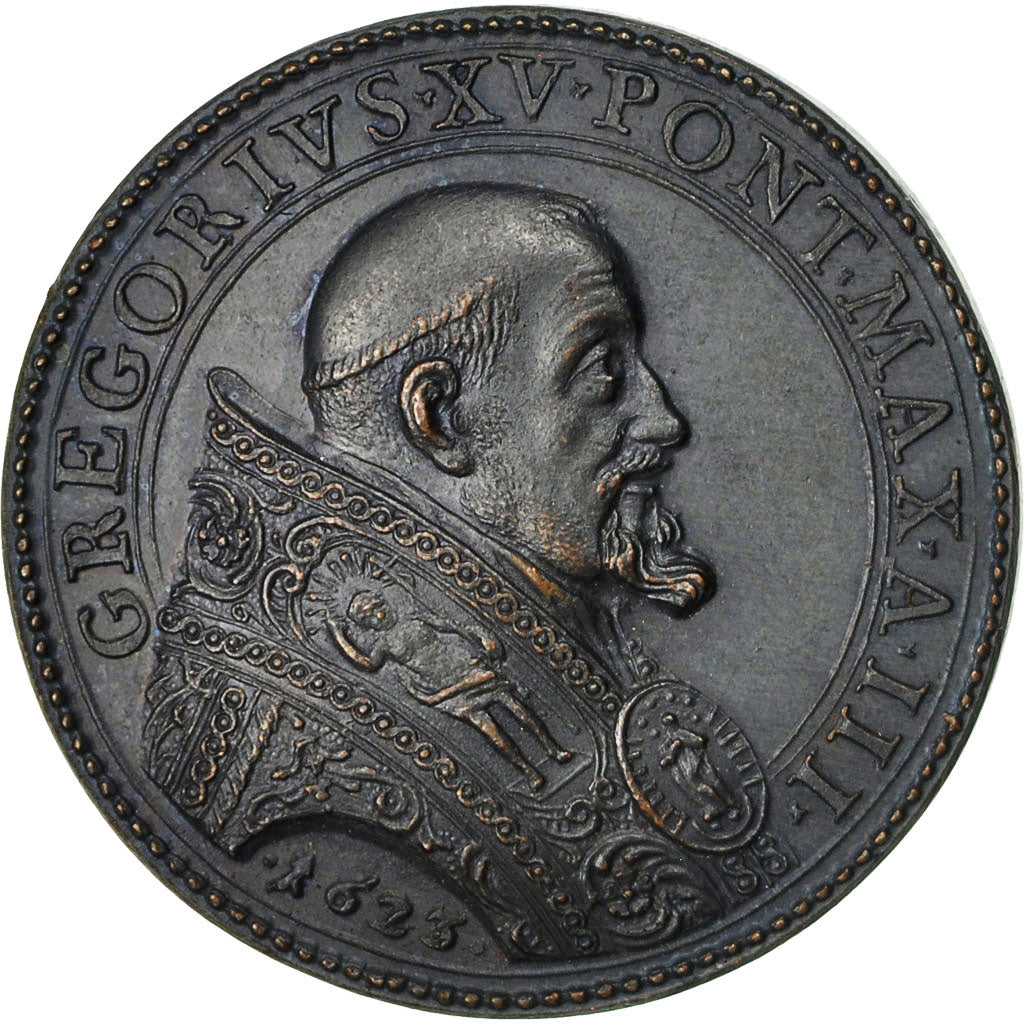 Italie, Médaille, Etats Pontificaux, Grégoire XV, 1623, SPL, Bronze