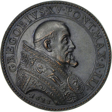 Italie, Médaille, Etats Pontificaux, Grégoire XV, 1623, SPL, Bronze