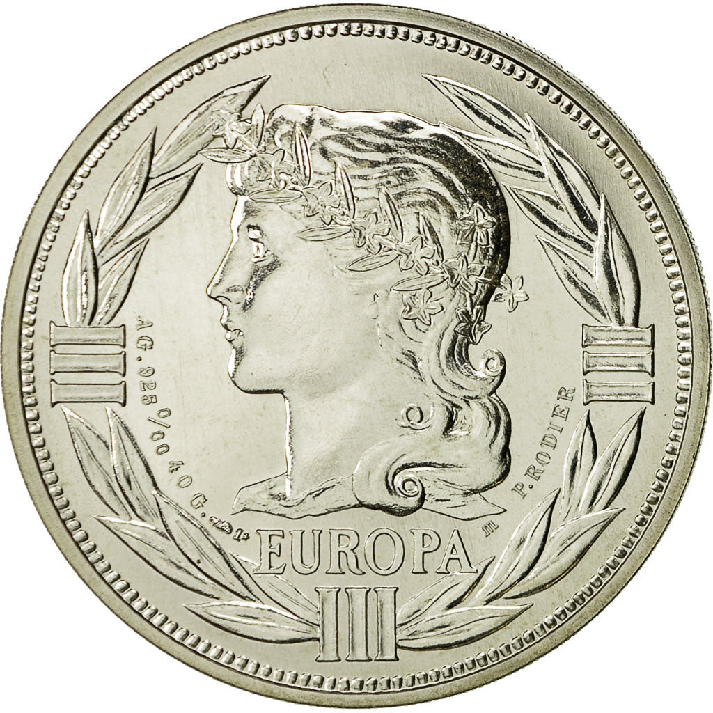 France, Medal, Ecu Europa, Marianne, 1986, Rodier, MS(64), Silver