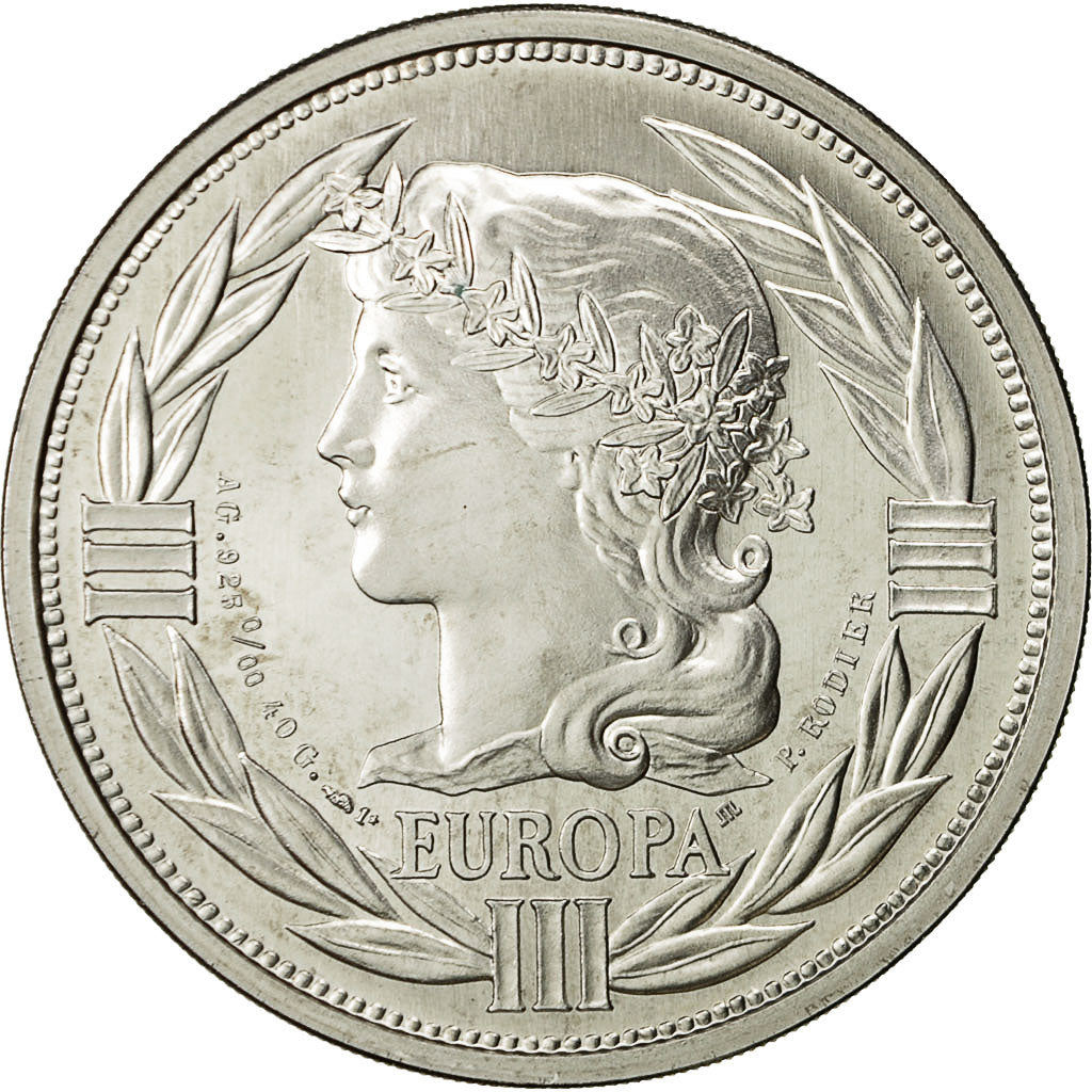France, Médaille, Ecu Europa, Marianne, 1989, Rodier, SPL+, Argent