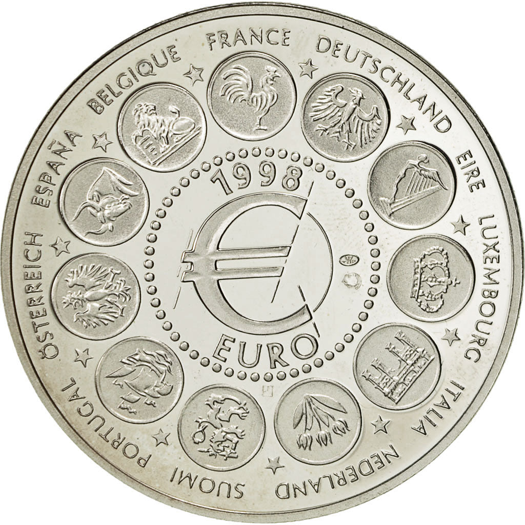 Francia, medaglia, Ecu Euro, EUROPA, 1998, SPL+, Argento