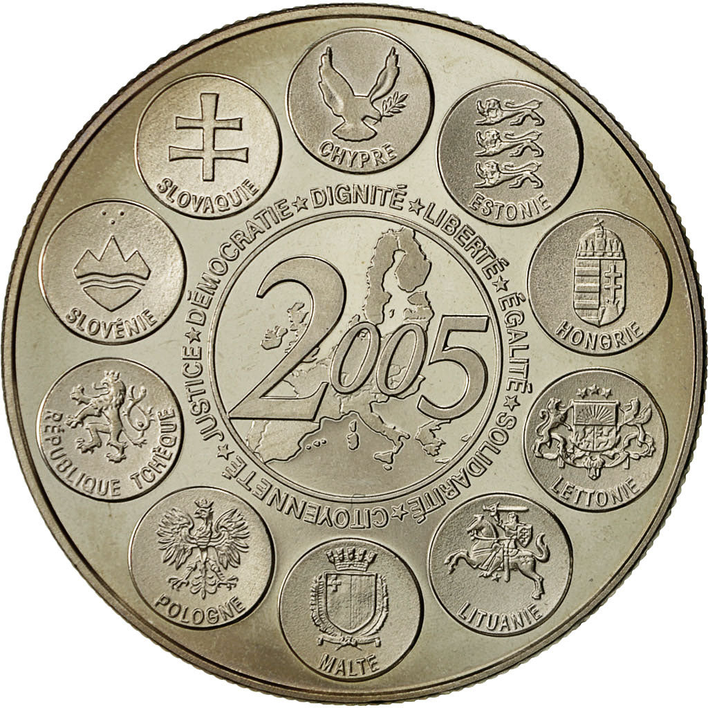 France, Médaille, la Constitution Européenne, 2005, SPL+, Cupro-nickel