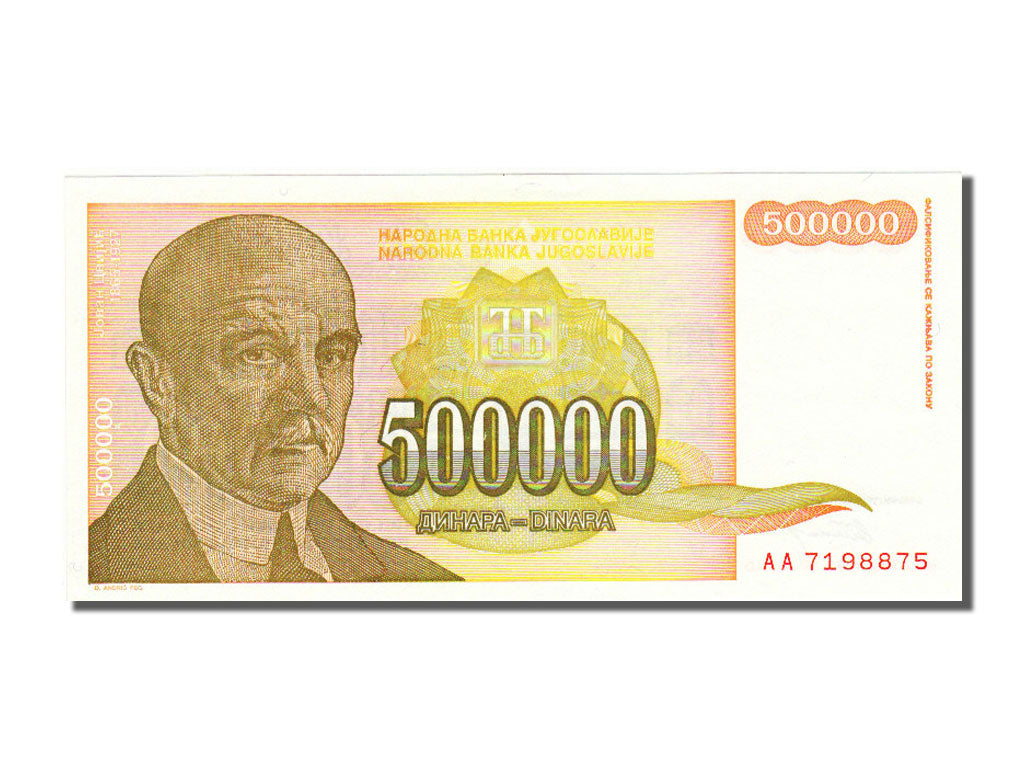 Iugoslavia, 500,000 Dinara, 1994, FDS