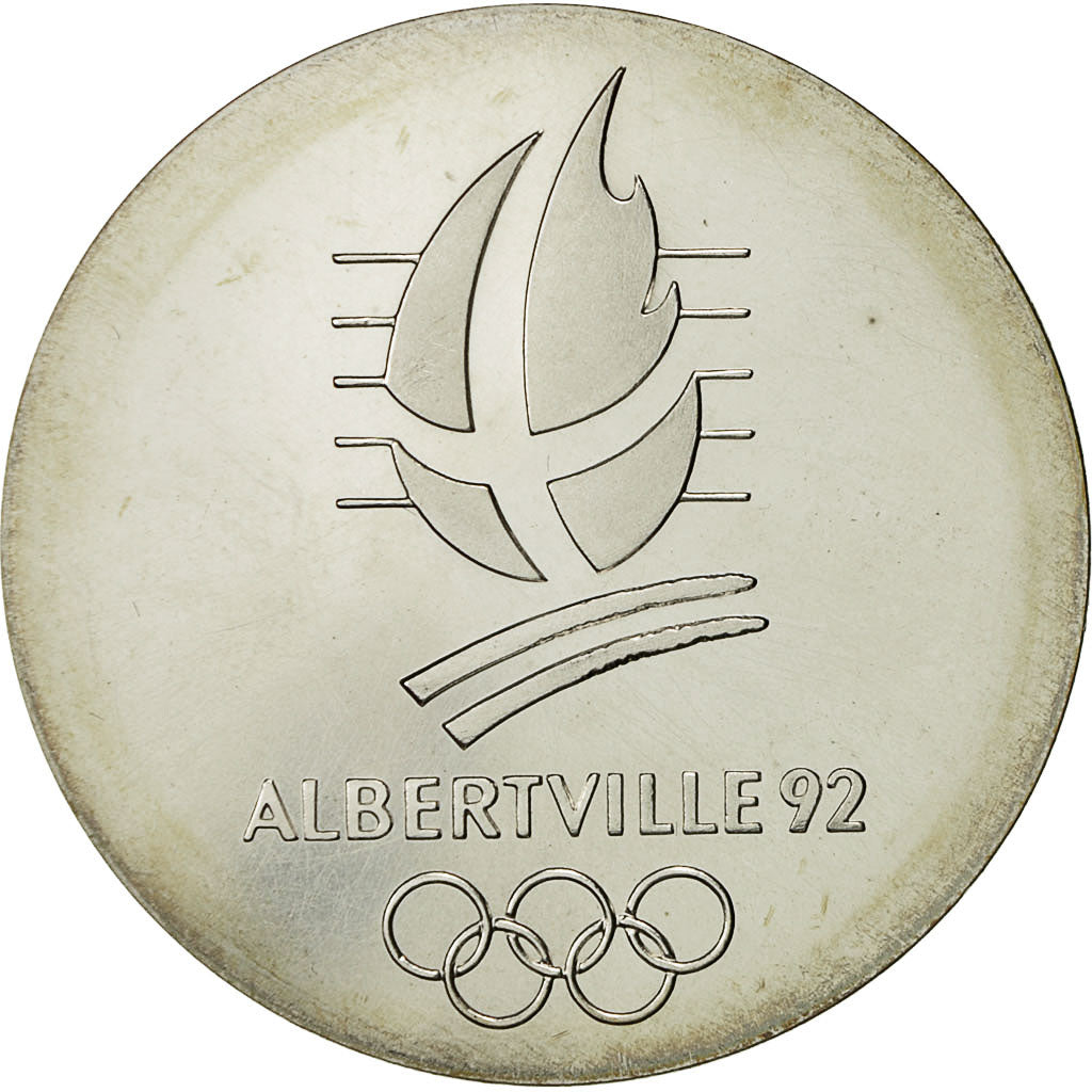 France, Medal, Jeux Olympiques d'Albertville, 1992, MS(64), Copper-nickel