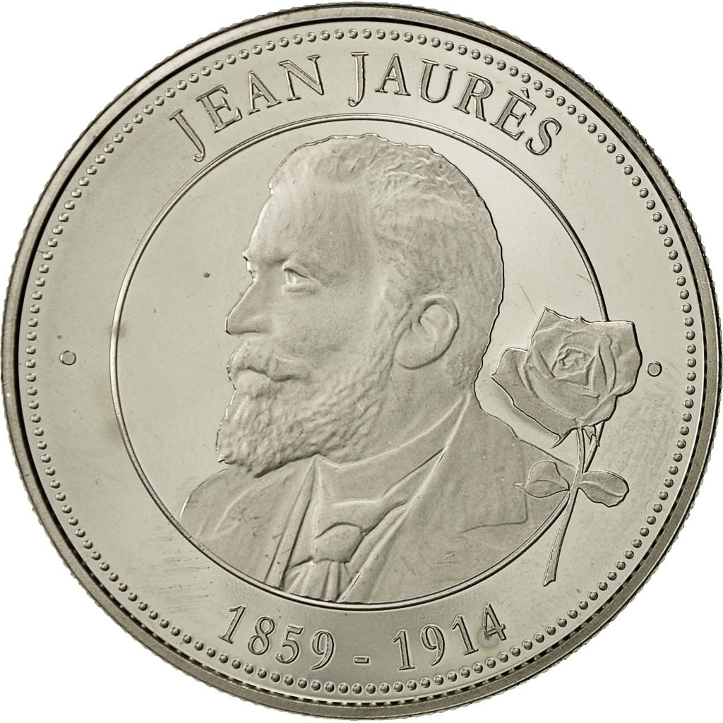 France, Médaille, Collection Panthéon, Jean Jaurès, SPL+, Nickel