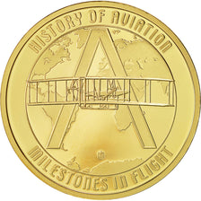 France, Medal, Histoire de l'Aviation, Le Concorde, MS(64), Copper Gilt