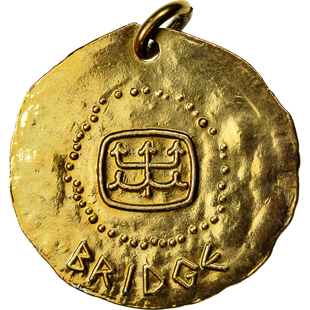 France, Medal, Club Méditerranée, Bridge, MS(64), Gilt Bronze