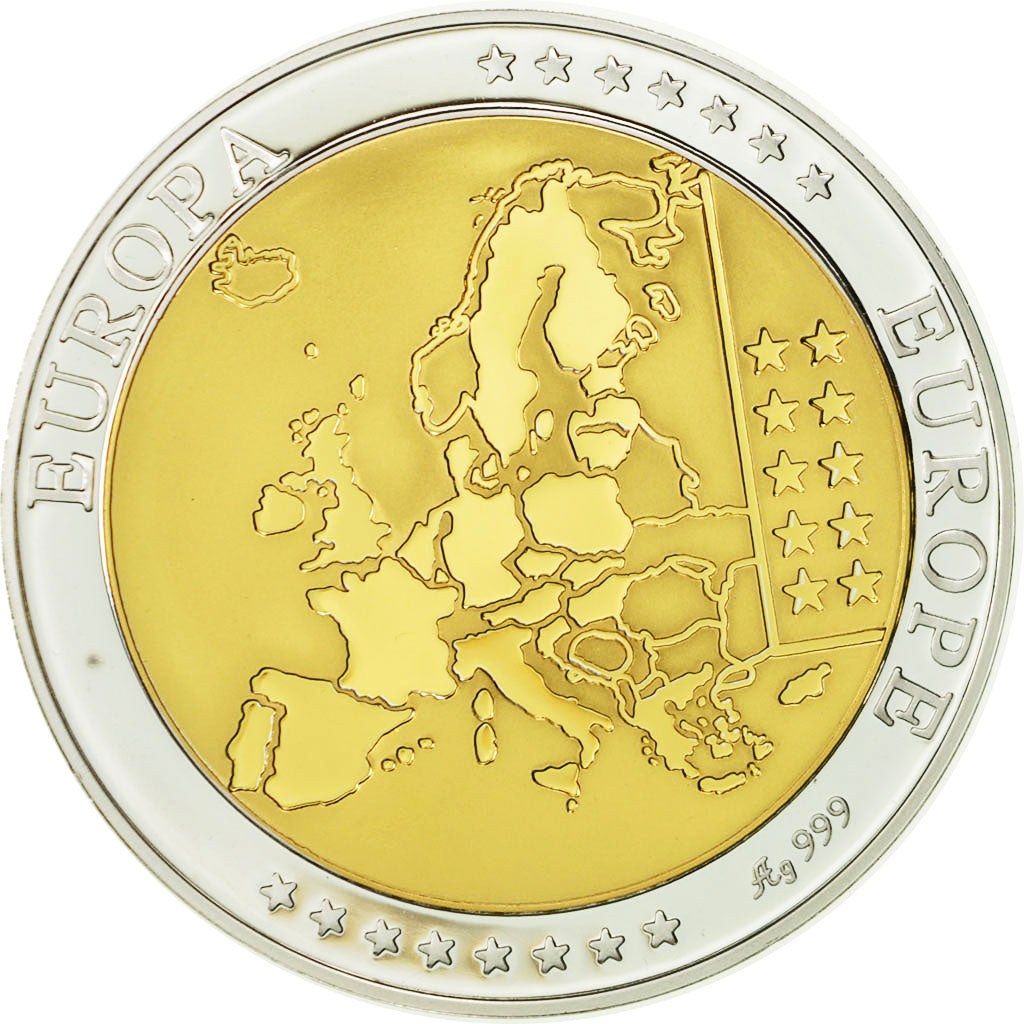 Niemcy, Medal, L'Europe, 2002, MS(64), Srebro