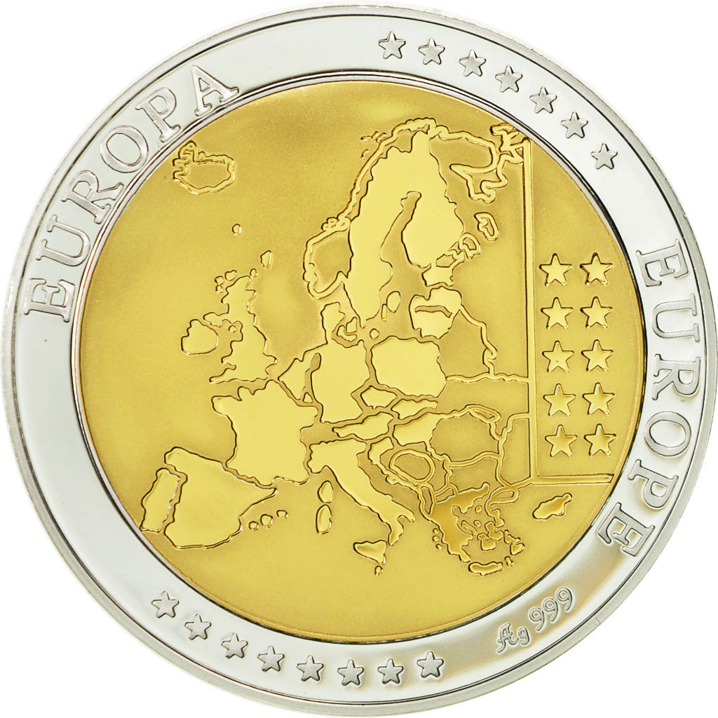 Malte, Médaille, L'Europe, Auberge de Castille, 2008, SPL+, Argent