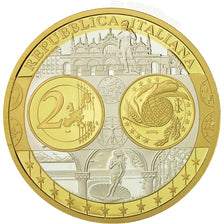 Włochy, Medal, L'Europe, 2004, MS(64), Srebro