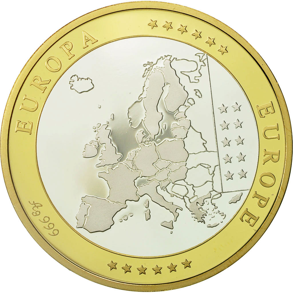 Włochy, Medal, L'Europe, 2004, MS(64), Srebro