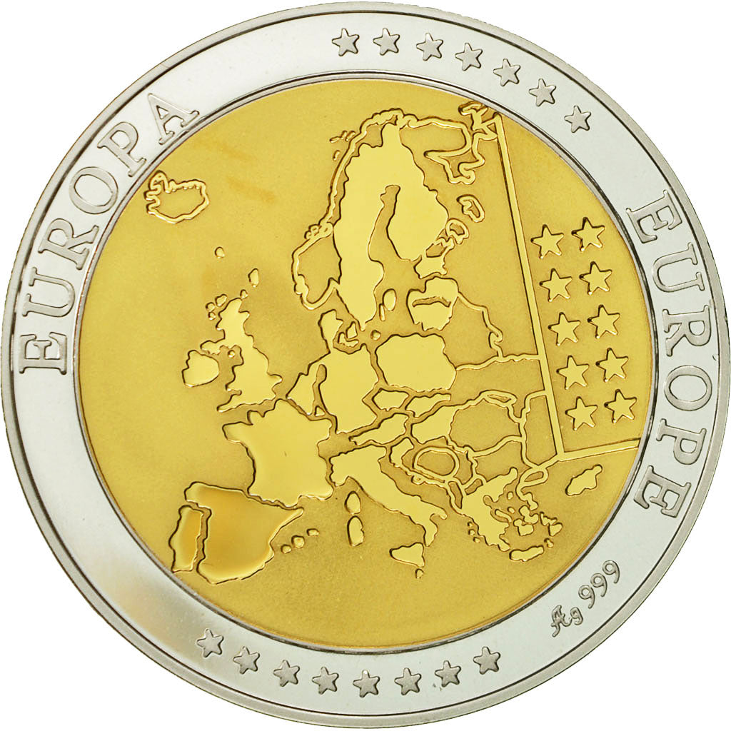 Italy, Medal, Conseil de l'Union Européenne, 2003, MS(64), Silver