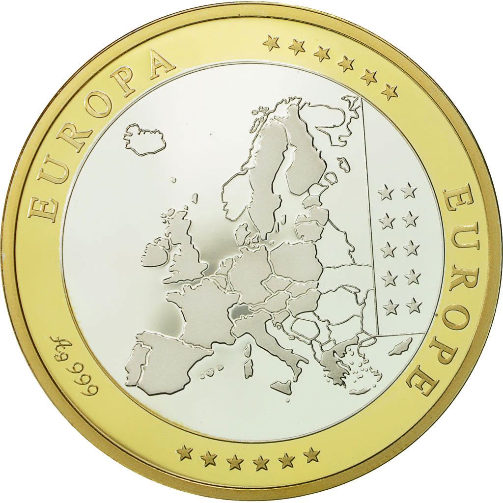 Belgien, Medaille, L'Europe, 2005, UNZ+, Silber