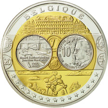 Belgio, medaglia, L'Europe, Jonction Nord-Midi, 2002, SPL+, Argento