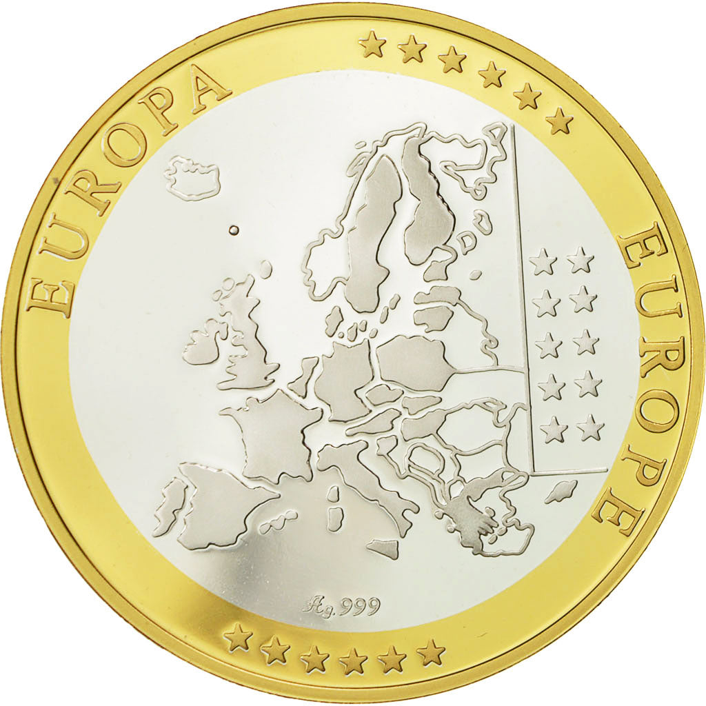 Grèce, Médaille, L'Europe, JO d'Athènes, 2004, SPL+, Argent