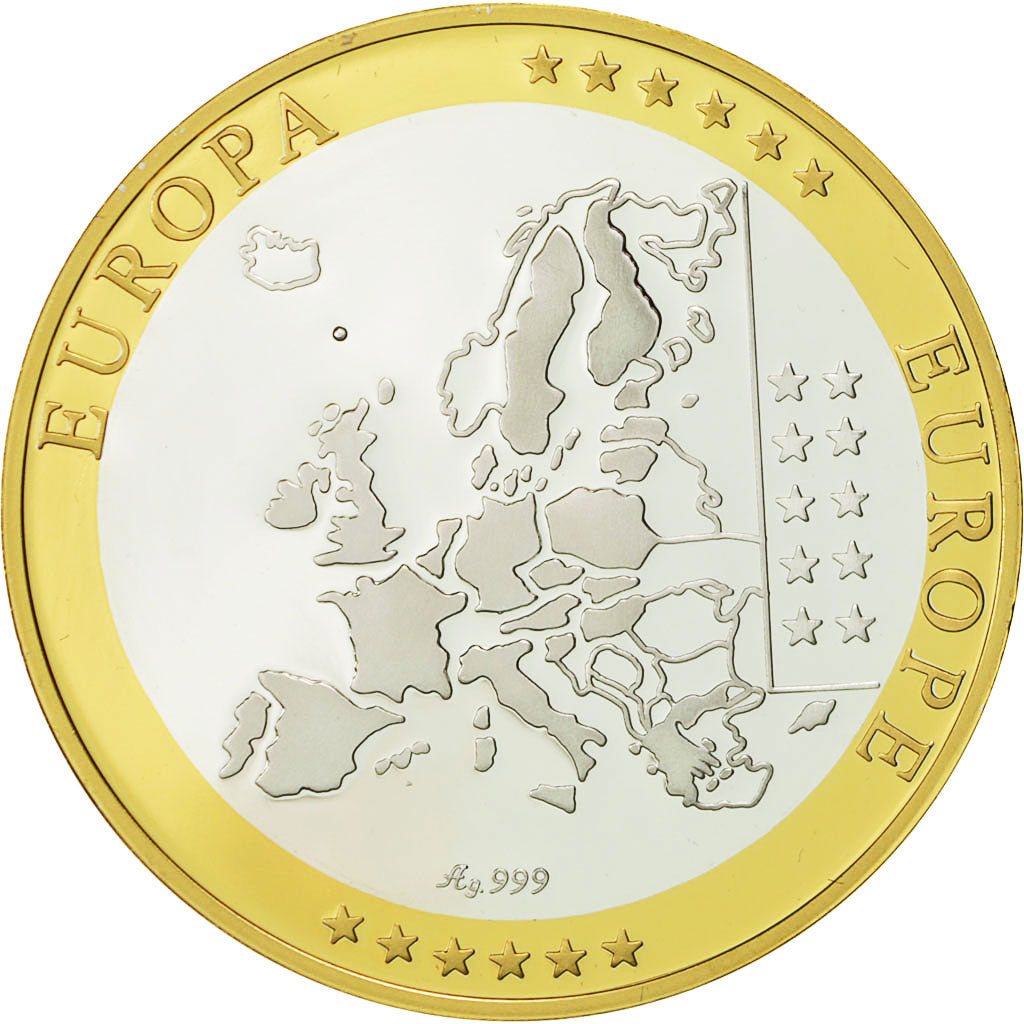 Spain, Medal, L'Europe, 2002, MS(64), Silver